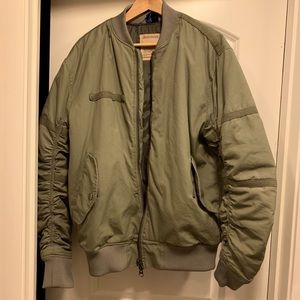 Green H&M men’s bomber size medium